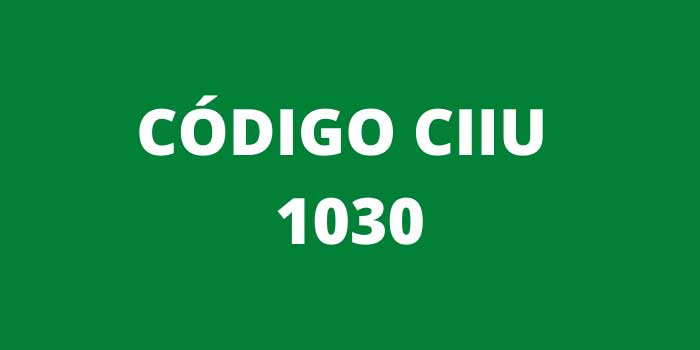 CODIGO CIIU 1030