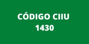 CODIGO CIIU 1430