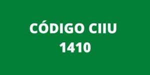 CODIGO CIIU 1410