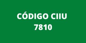 CODIGO CIIU 7810