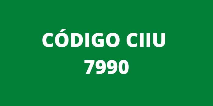 CODIGO CIIU 7990